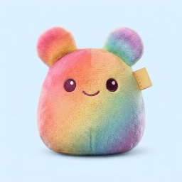 Rainbow fabric plush